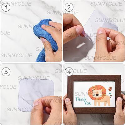 40Pcs Square Transparent Silicone Double-sided Tape DIY-SC0031-07-1