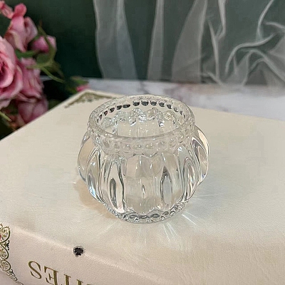 Transparent Glass Candle Holder LS-PW-WG64024-02-1