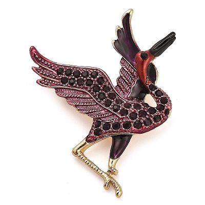 Red-crowned Crane Enamel Pins JEWB-S035-01G-01-1