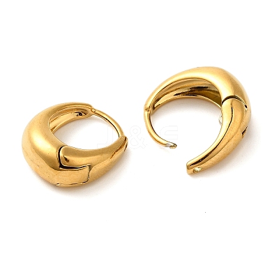 Real 18K Gold Plated 304 Stainless Stee Hoop Earrings EJEW-U009-02G-03-1