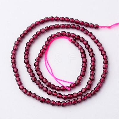 Natural Garnet Bead Strands G-K145-F-3mm-A-1