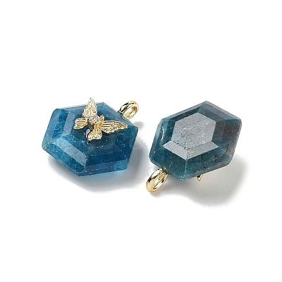 Natural Apatite Faceted Pendants G-P585-01G-08-1