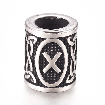 304 Stainless Steel European Beads OPDL-G010-06AS-01X-1