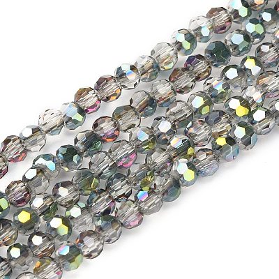 Electroplate Glass Beads Strands X-EGLA-D021-15-1