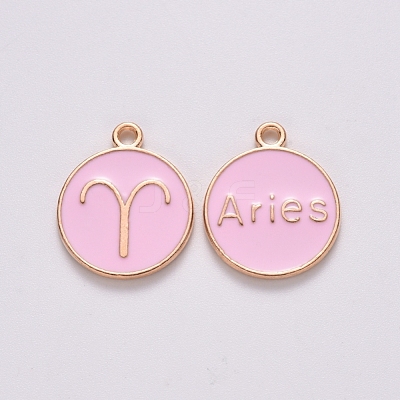 Alloy Enamel Pendants X-ENAM-S124-01B-09A-1