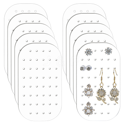 10Pcs Acrylic Earring Organizer Display Cards EDIS-WH0012-49B-1