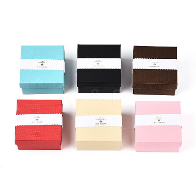 6Pcs 6 Colors Cardboard Jewelry Watch Storage Boxes CBOX-N015-05D-1