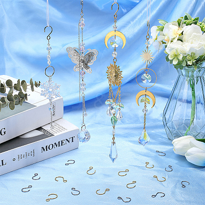 300Pcs 2 Colors Stainless Steel Hook STAS-SP0001-84-1