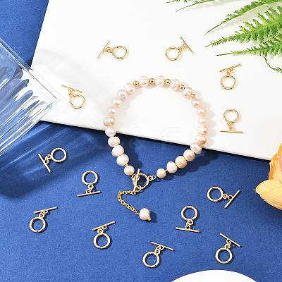 15 Sets Brass Toggle Clasps KK-BBC0021-12-1