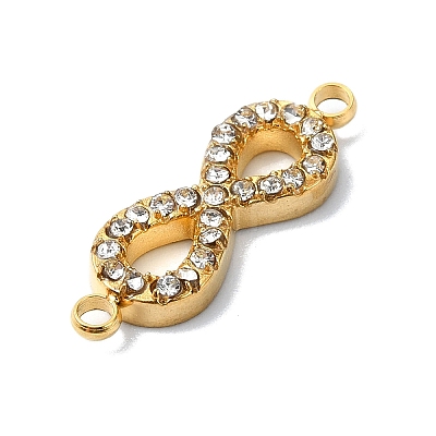 Ion Plating(IP) 304 Stainless Steel Crystal Rhinestone Connector Charms STAS-Z065-01G-1