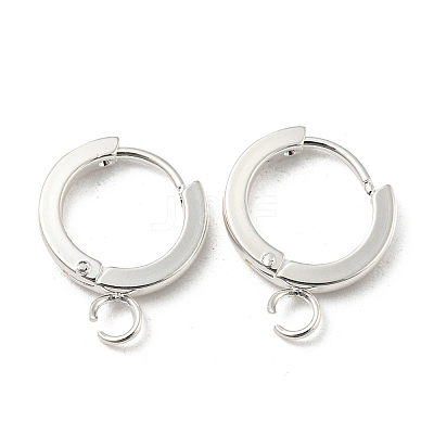 201 Stainless Steel Huggie Hoop Earrings Findings STAS-A167-01F-S-1