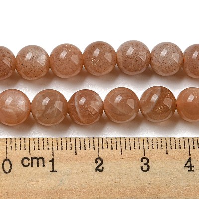 Round Natural Sunstone Beads Strands X-G-F222-33-8mm-1-1