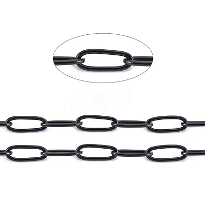 304 Stainless Steel Paperclip Chains CHS-F010-01B-B-01-1