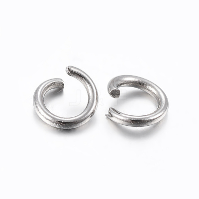 Tarnish Resistant 304 Stainless Steel Open Jump Rings STAS-H437-8x0.8mm-1