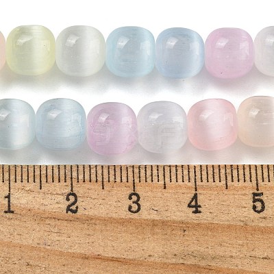 Macaron Color Natural Selenite Beads Strands G-B103-A01-01-1