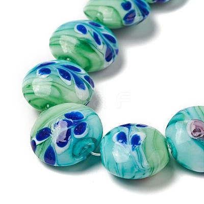 Handmade Lampwork Beads Strand LAMP-C008-06B-1