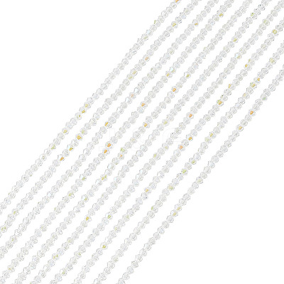 10 Strands Imitate Austrian Crystal Bicone Glass Beads Strands GLAA-HY0001-37A-1