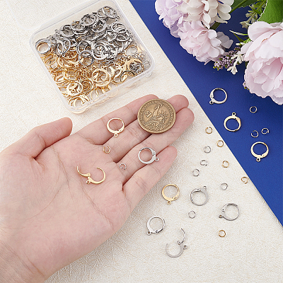 100Pcs 304 Stainless Steel Leverback Earring Findings STAS-PH0007-03-1