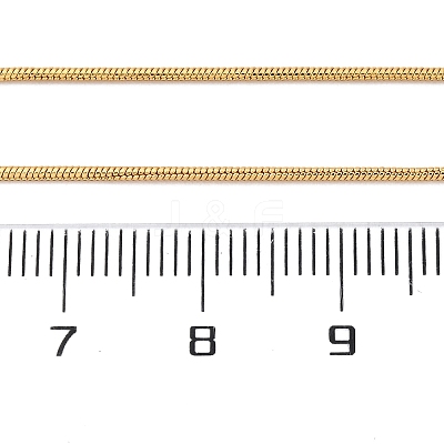 Long-Lasting Plated Brass Snake Chain Necklaces NJEW-K112-04G-NF-1
