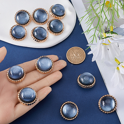 12Pcs ABS Plastic Shank Buttons BUTT-GF0003-47A-1