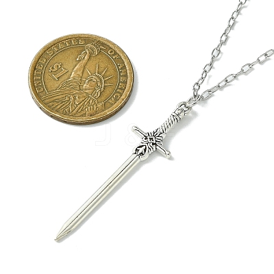 Gothic 304 Stainless Steel Cable Chain Necklaces NJEW-JN04983-01-1