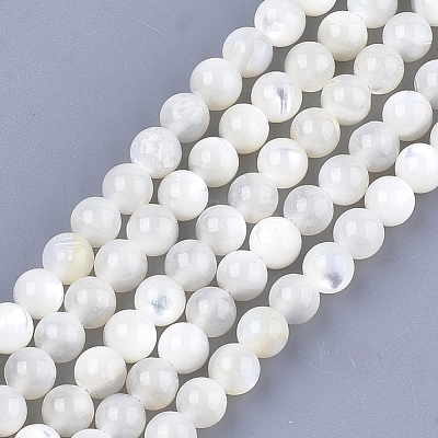 Natural White Shell Beads SHEL-T012-49C-1