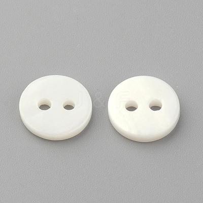 2-Hole Freshwater Shell Buttons BUTT-S020-23-10mm-1