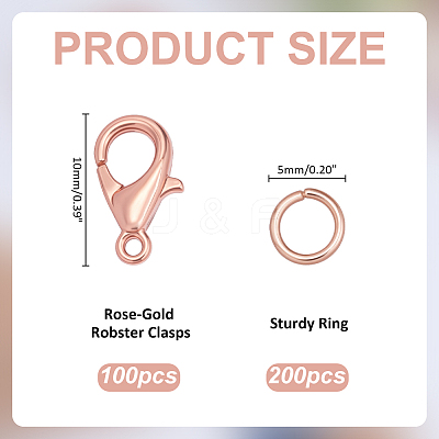 100Pcs Alloy Lobster Claw Clasps FIND-ME0003-11-1