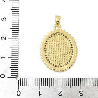 Brass Micro Pave Clear Cubic Zirconia Pendants KK-B139-20G-02-1