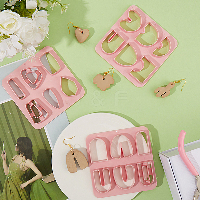 3Pcs 3 Styles Arch Trapezoid ABS Plastic Clay Cutters DIY-GF0009-42A-1