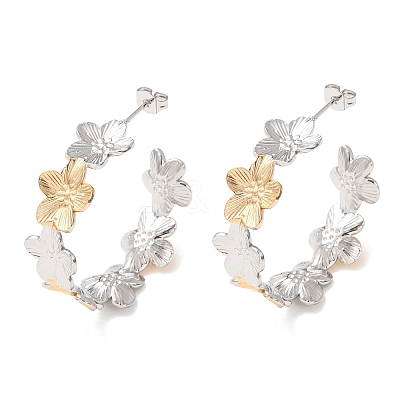 304 Stainless Steel Stud Earrings for Women SA-CBA4160-25GP-1
