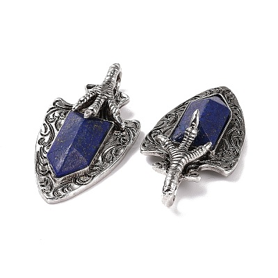 Natural Lapis Lazuli Faceted Big Pendants G-L524-03AS-05-1