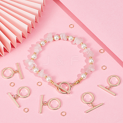 10Pcs Brass Toggle Clasps KK-BBC0013-30B-1