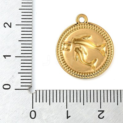 Stainless Steel Rhinestone Pendants STAS-P404-07G-1