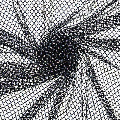 1 Yard Polyester with Resin Rhinestone Mesh Fabric AJEW-FH0009-34A-1