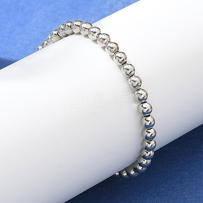 Brass Beaded Stretch Bracelets for Men Women BJEW-G736-04P-1