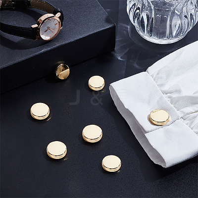 8Pcs 2 Styles Alloy Cufflinks BUTT-GA0001-34G-1