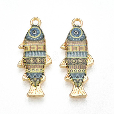 Alloy Enamel Pendants FIND-C037-16G-09-1-1