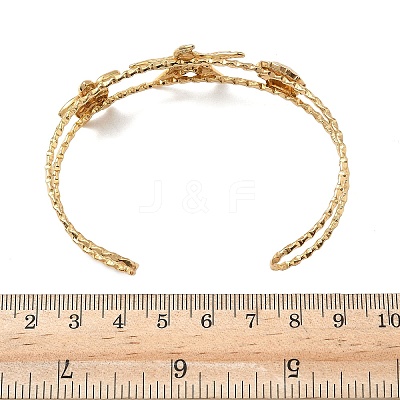 304 Stainless Steel Cuff Bangles for Women BJEW-D345-02G-1