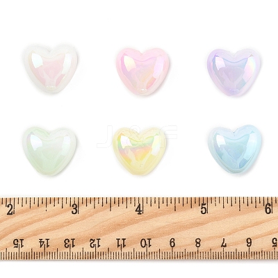40Pcs UV Plating Acrylic Beads MACR-FS0002-18-1