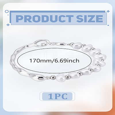 1Pc Alloy Resin Bangle for Women BJEW-LP0003-35-1