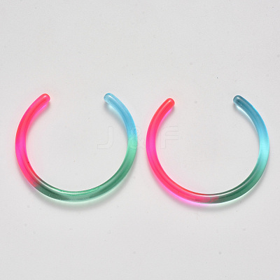 Transparent Resin Cuff Bangles RESI-N020-04B-1
