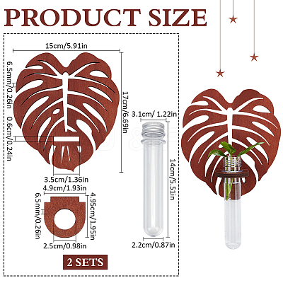 Wood Plant Holder AJEW-MA0001-05C-1