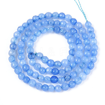 Dyed Natural White Jade Beads Strands G-T139-4mm-60-16-1