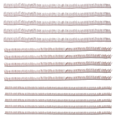 15Pcs 3 Styles Plush Craft Doll Eyelashes Strips DOLL-CP0001-07B-1