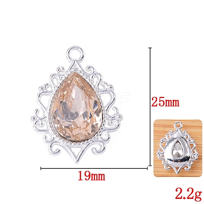 Glass Rhinestone Pendants FIND-WH0021-91S-03-1