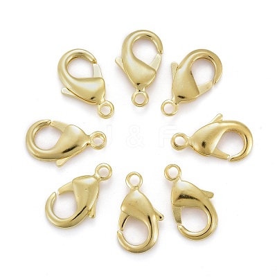 Brass Lobster Claw Clasps KK-903-G-NF-1