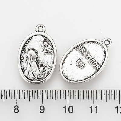 Tibetan Style Alloy Pendants X-TIBE-Q078-09AS-RS-1
