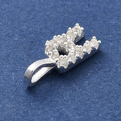 925 Sterling Silver with Cubic Zirconia Charms STER-Q004-01R-S-1