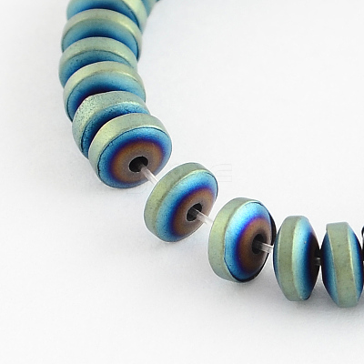 Electroplate Non-magnetic Synthetic Hematite Beads Strands X-G-R210-02-1